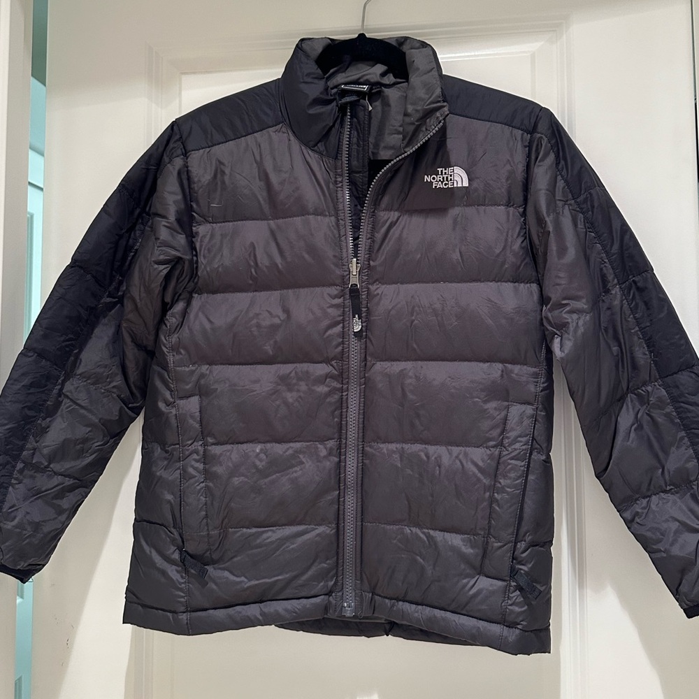 The North Face down jacket, blk/grey, size m(10/12)